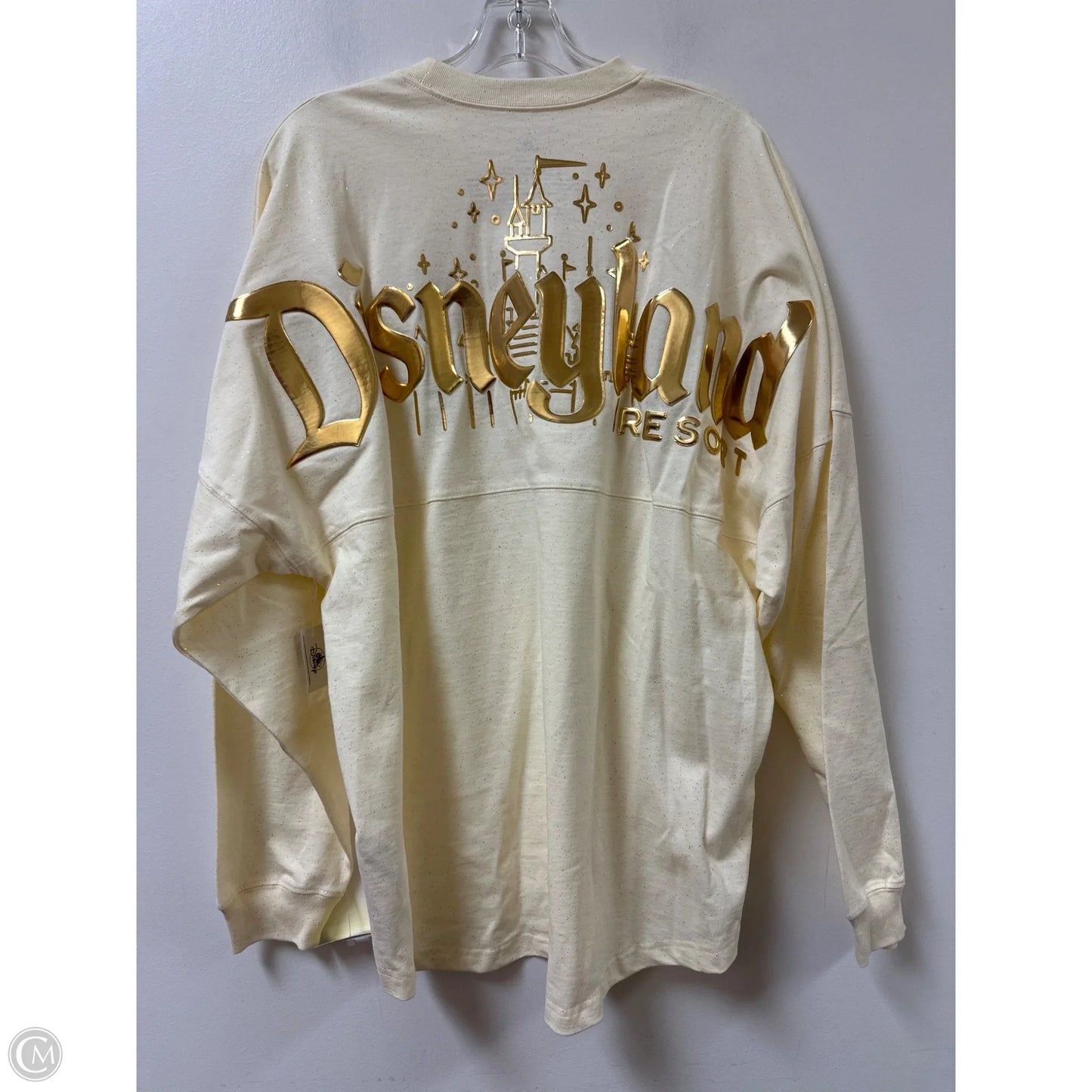 Top Long Sleeve By Disney In Cream, Size: L