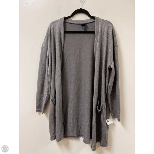 Sweater Cardigan By Daytrip In Silver, Size: M