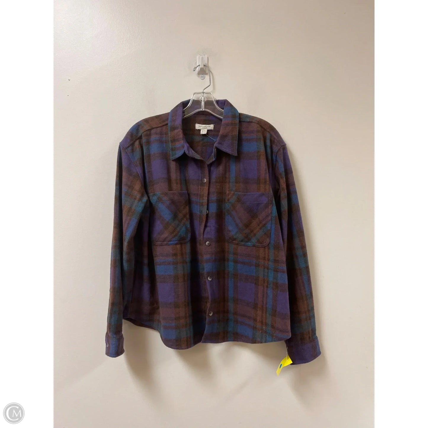 Jacket Shirt By Beachlunchlounge In Purple, Size: L