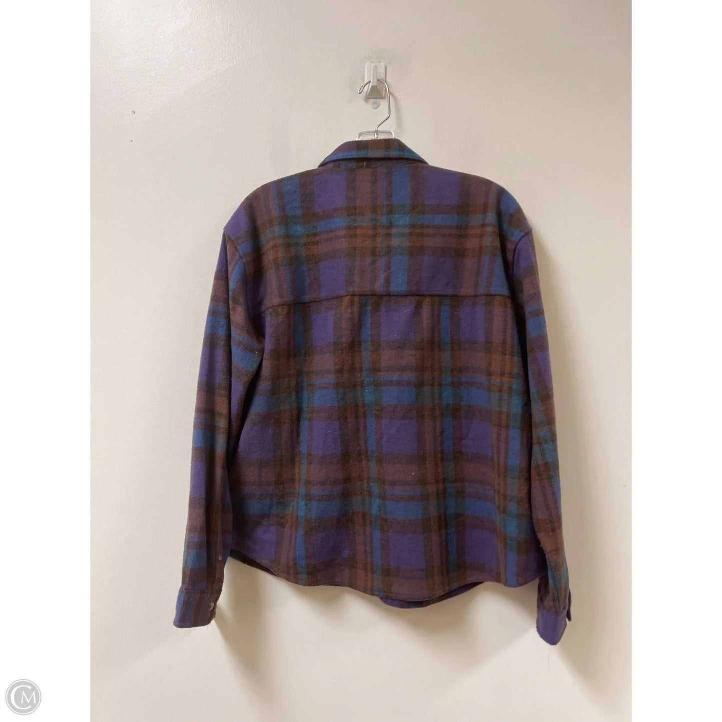 Jacket Shirt By Beachlunchlounge In Purple, Size: L