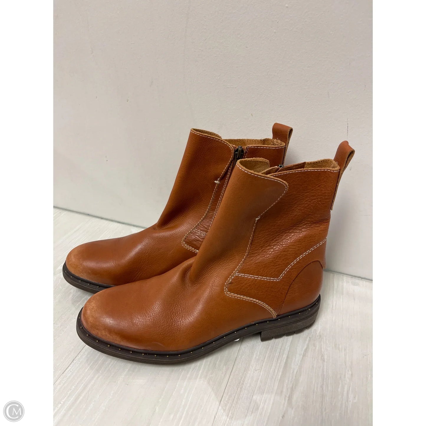 Boots Ankle Flats By Franco Sarto In Brown, Size: 11