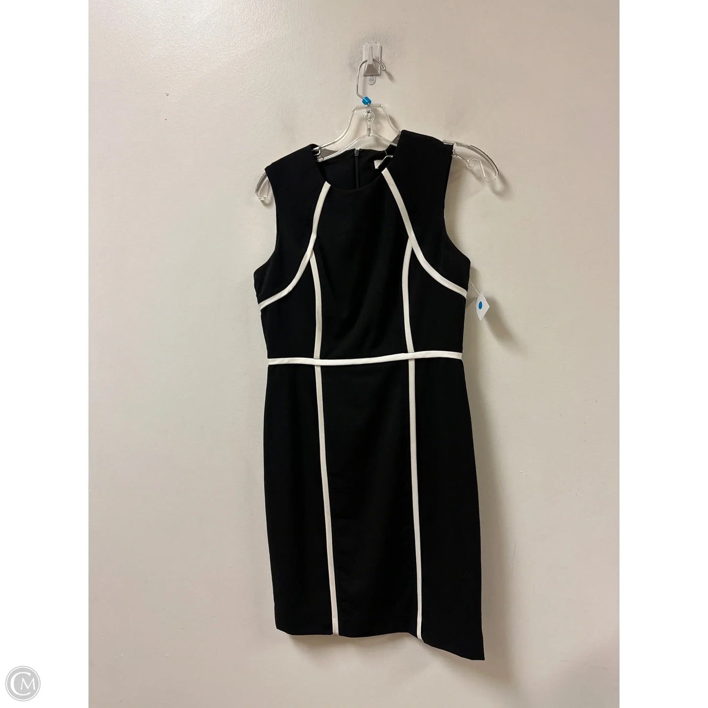 Dress Work By Calvin Klein In Black & White, Size: Sp