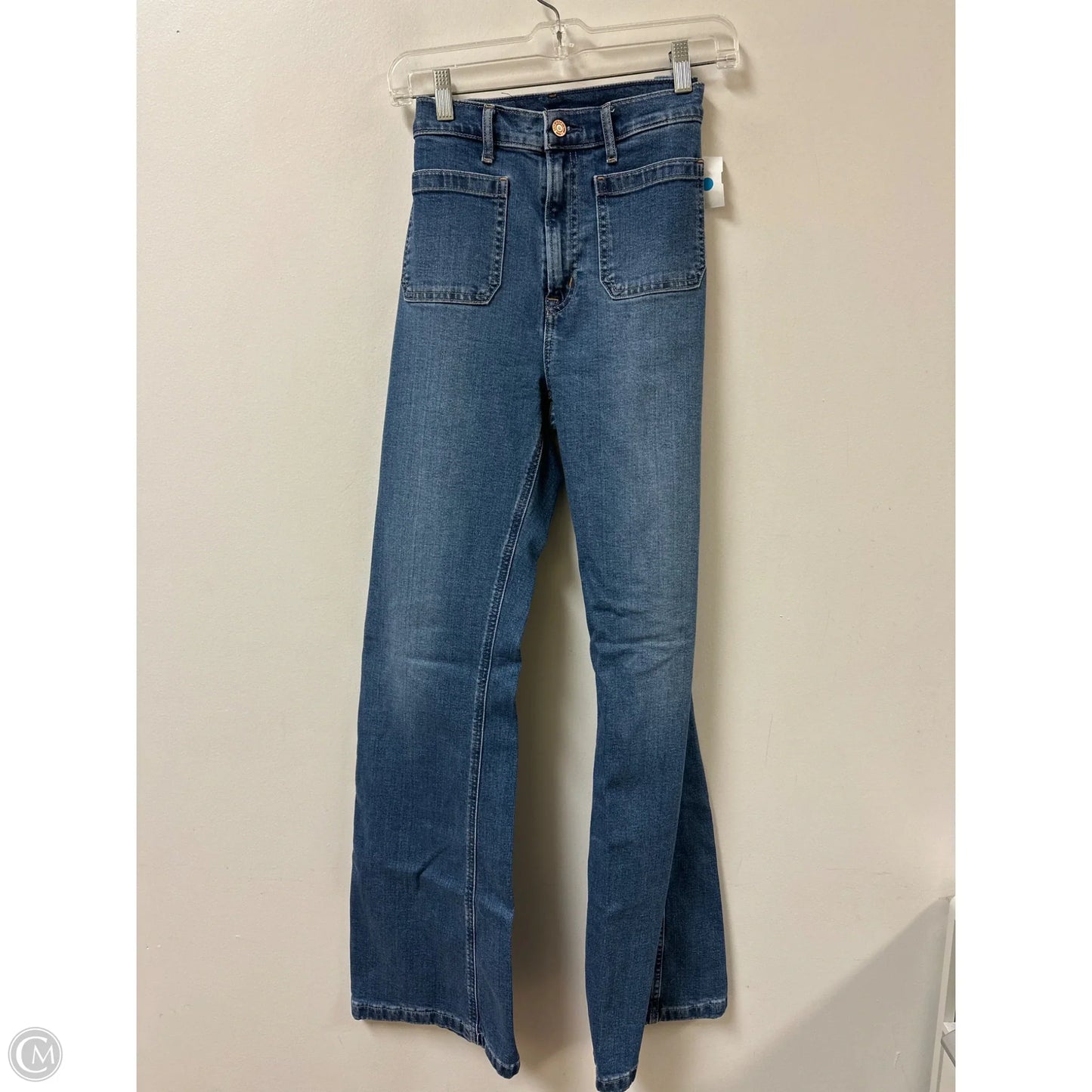 Jeans Flared By Gap In Blue Denim, Size: 12