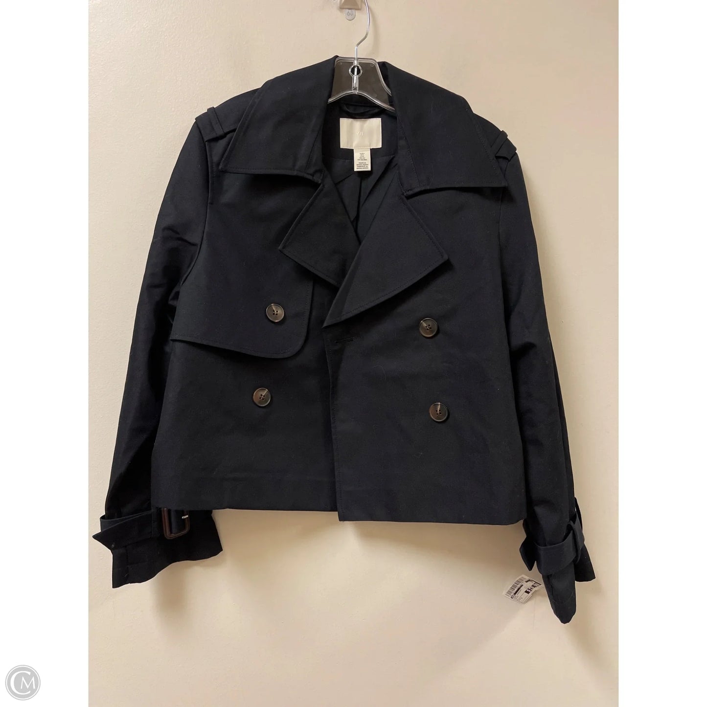 Coat Peacoat By H&m In Black, Size: S