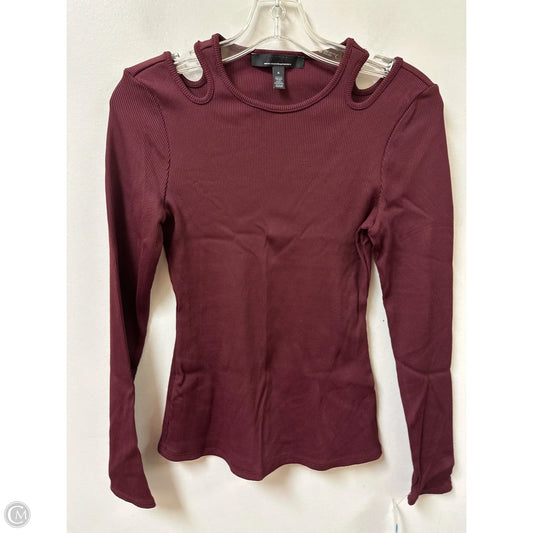 Top Long Sleeve By White House Black Market In Maroon, Size: S