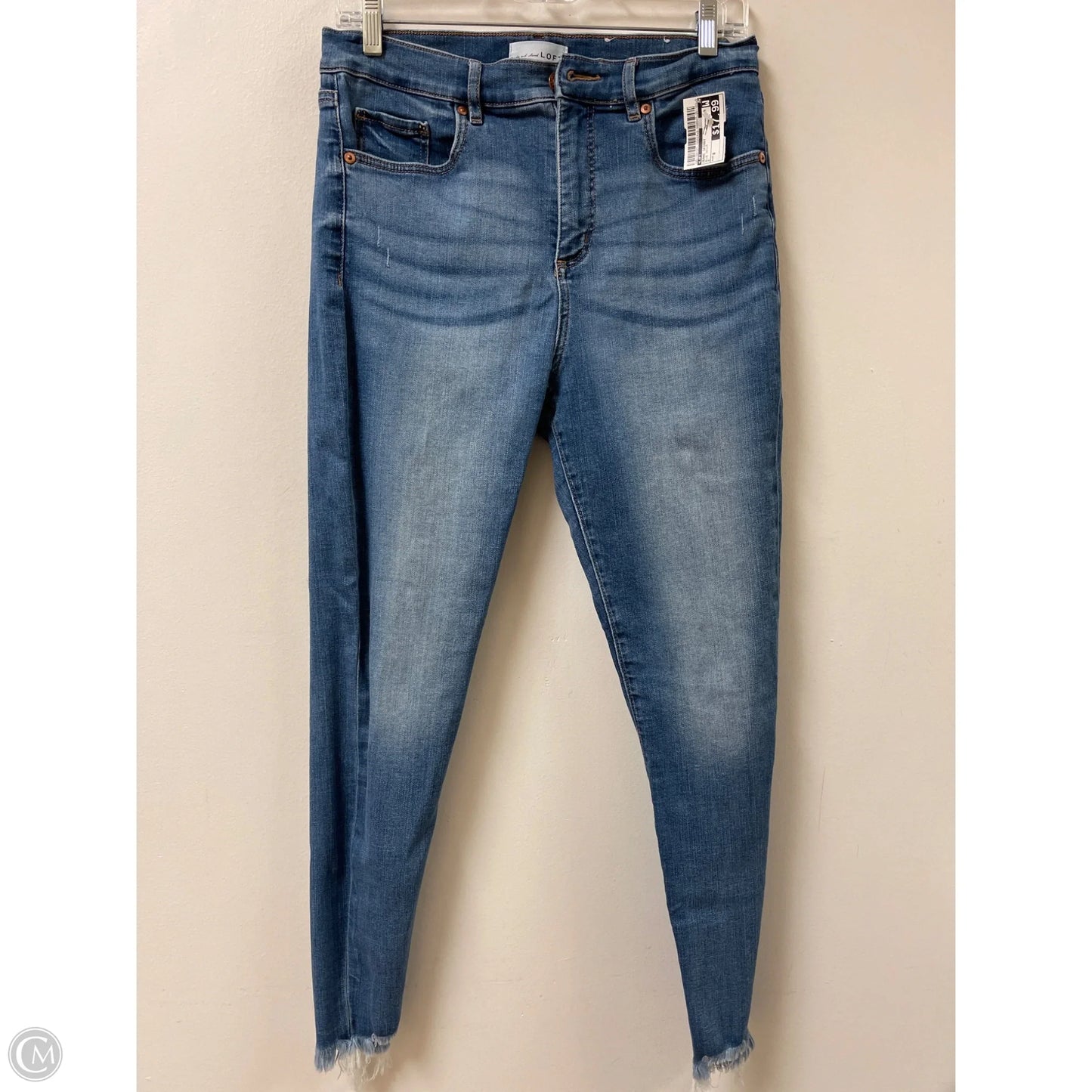 Jeans Skinny By Loft In Blue Denim, Size: 8