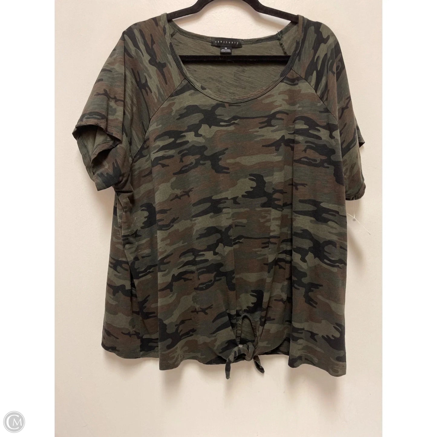 Top Short Sleeve By Sanctuary In Camouflage Print, Size: 3x