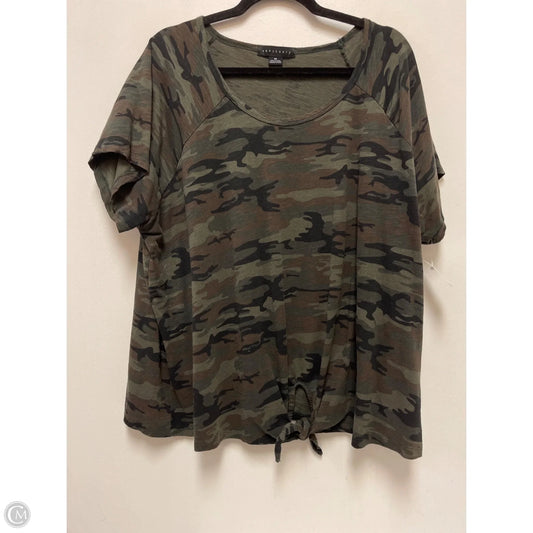 Top Short Sleeve By Sanctuary In Camouflage Print, Size: 3x