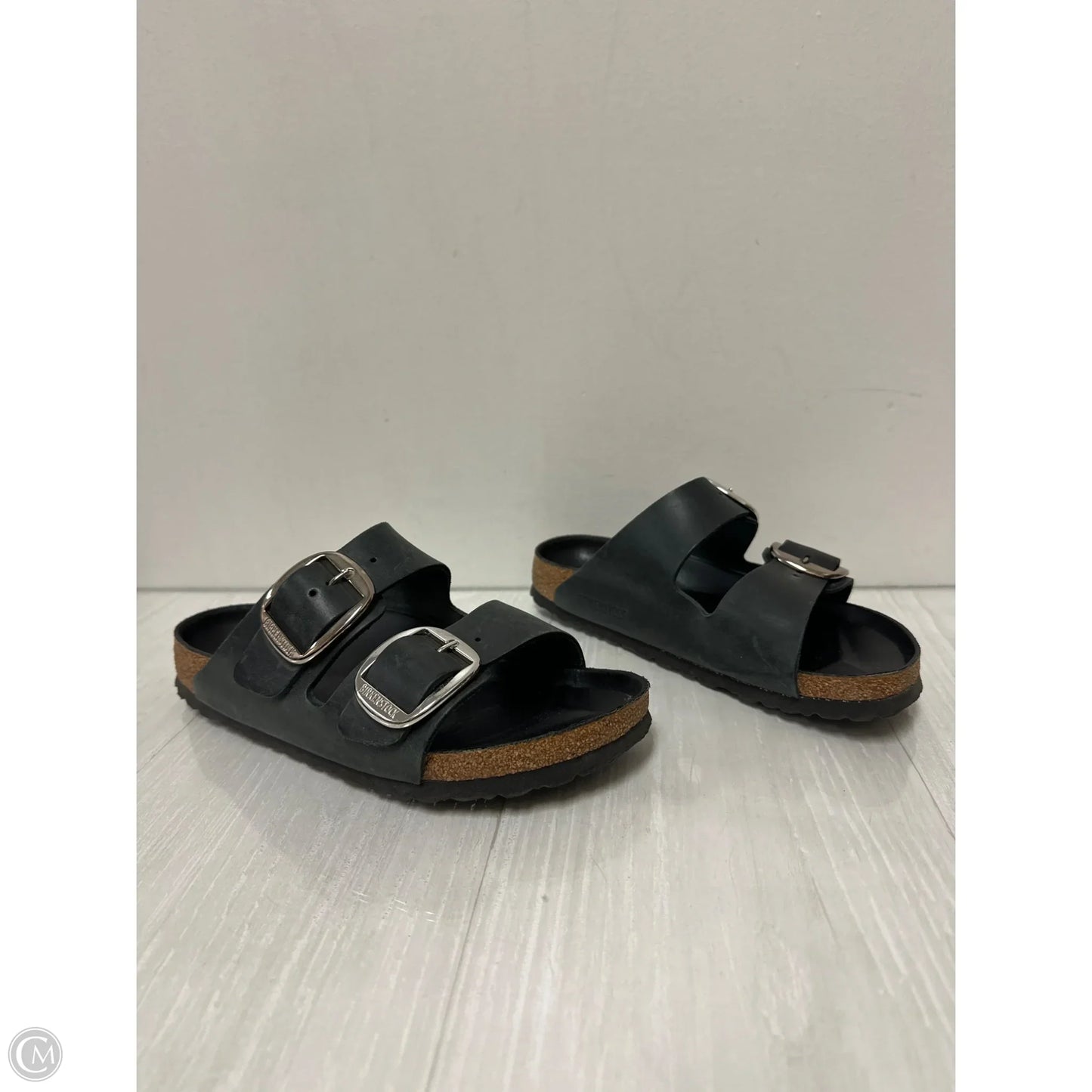 Sandals Flats By Birkenstock In Black, Size: 7.5