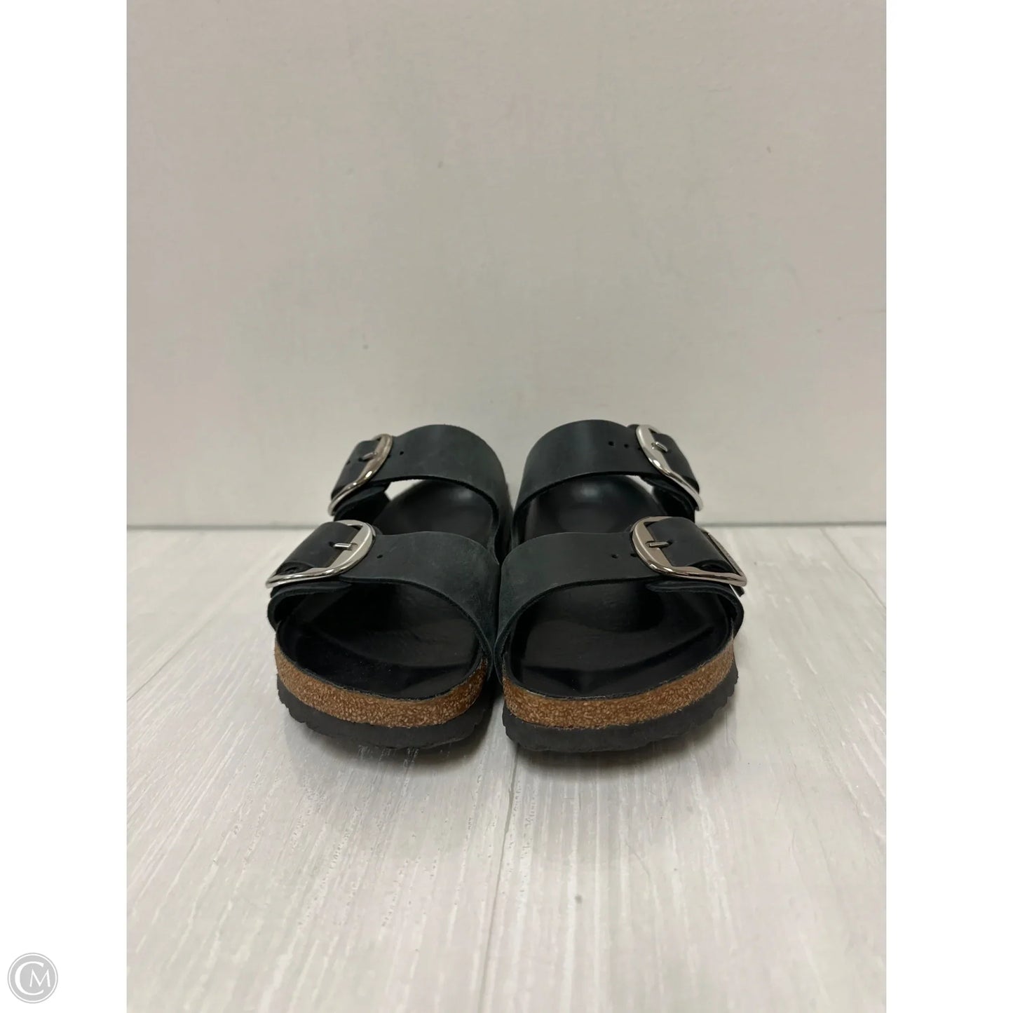Sandals Flats By Birkenstock In Black, Size: 7.5