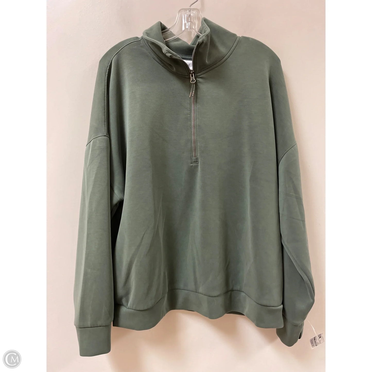 Athletic Sweatshirt Collar By Members Mark In Green, Size: 1x