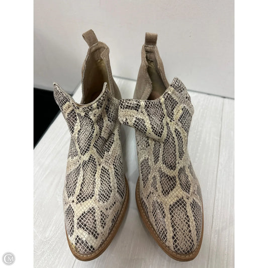 Boots Ankle Heels By Diba In Snakeskin Print, Size: 10