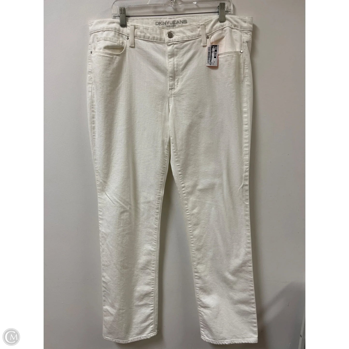 Jeans Straight By Dkny In White, Size: 16