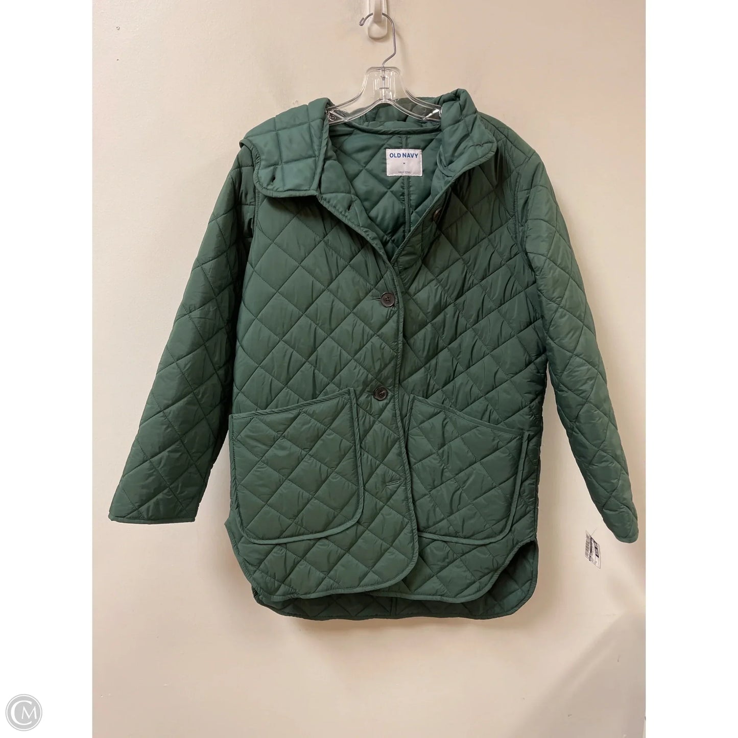 Jacket Puffer & Quilted By Old Navy In Green, Size: M
