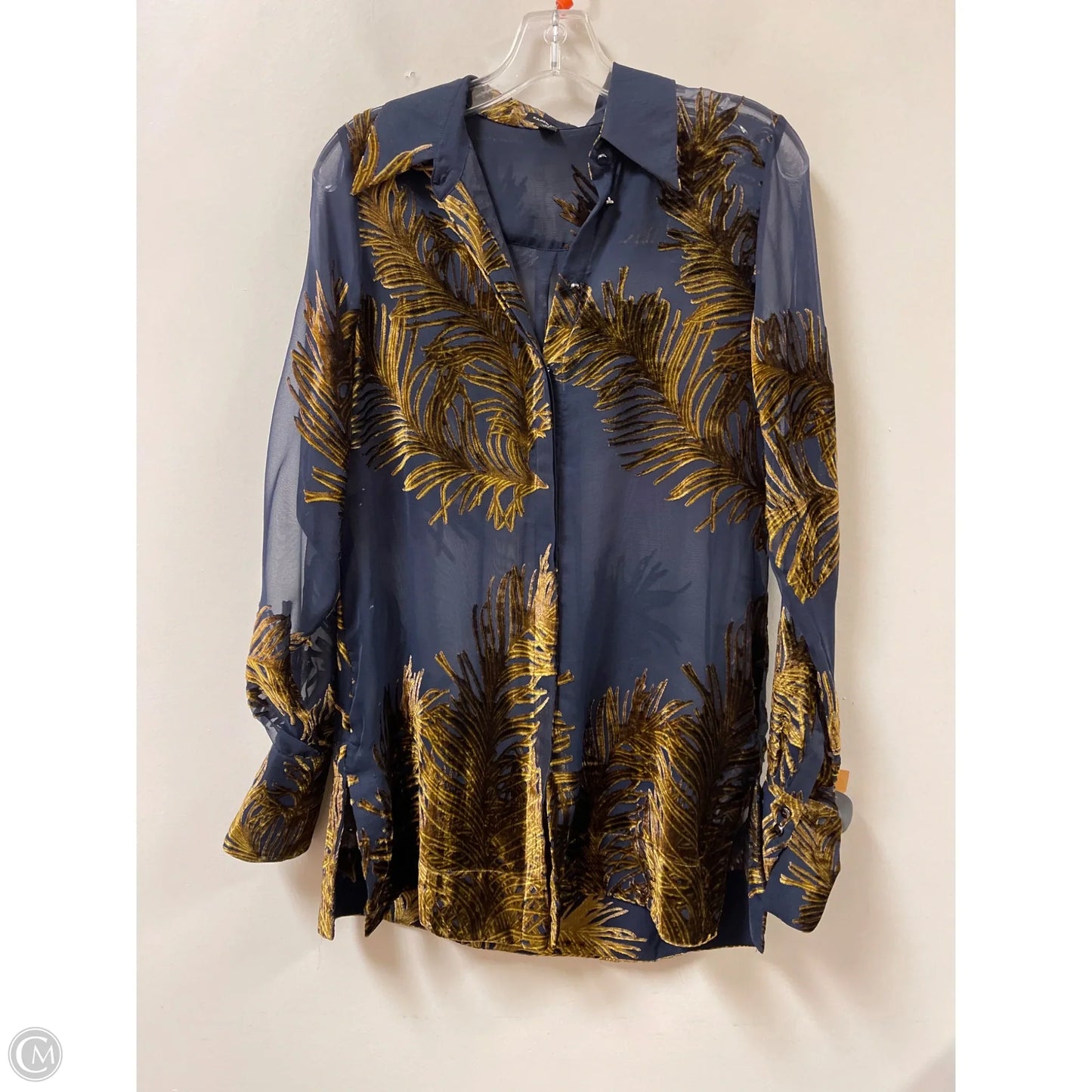 Tunic Long Sleeve By Karen Millen In Navy, Size: S
