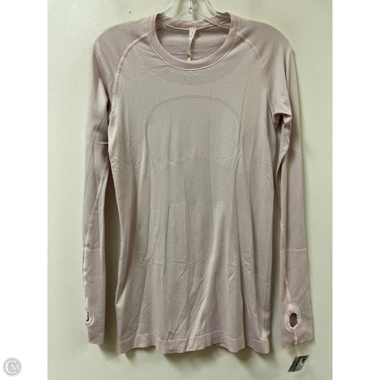 Athletic Top Long Sleeve Crewneck By Lululemon In Pink, Size: M