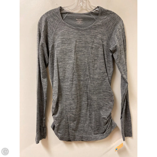 Athletic Top Long Sleeve Crewneck By Athleta In Grey, Size: M