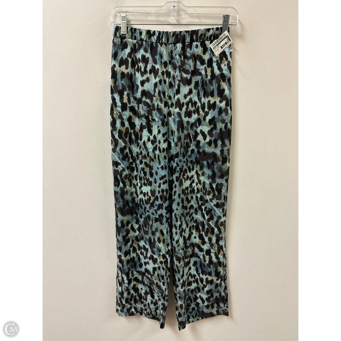 Pants Wide Leg By Chicos In Blue & Green, Size: 10
