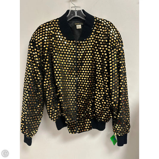 Jacket Moto By Clothes Mentor In Black, Size: L