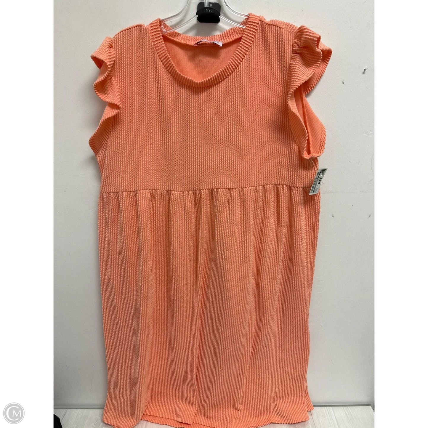 Dress Casual Midi By Clothes Mentor In Orange, Size: 1x