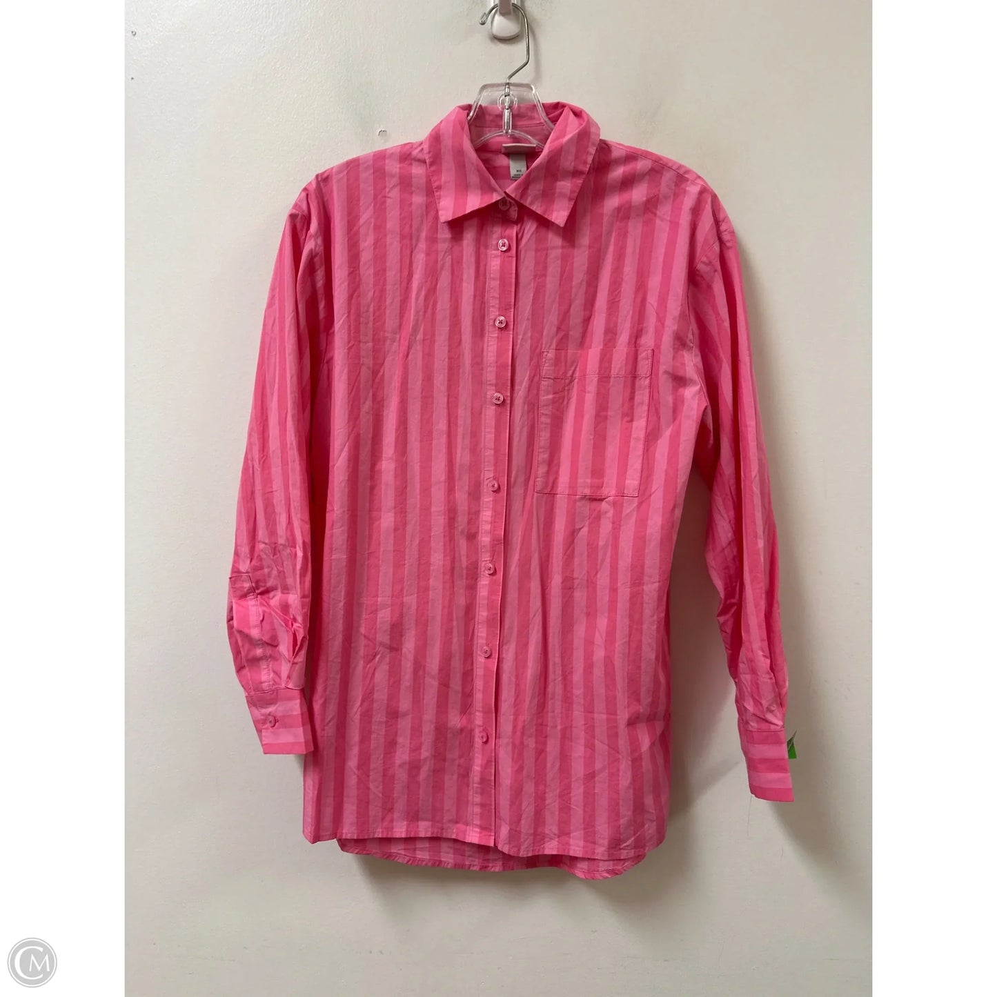 Blouse Long Sleeve By A New Day In Pink, Size: Xs