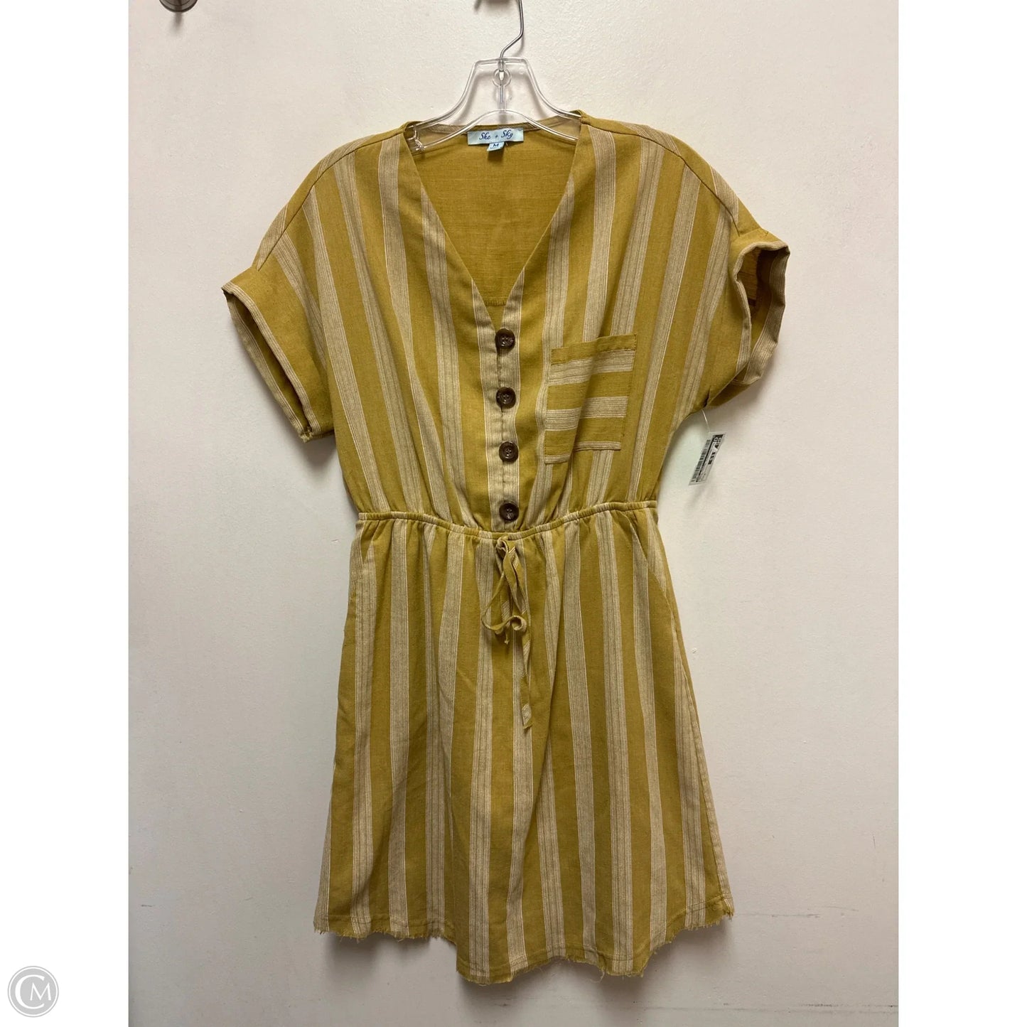 Dress Casual Midi By She + Sky In Yellow, Size: M