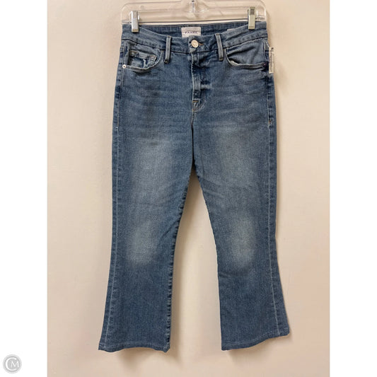 Jeans Cropped By Frame In Blue Denim, Size: 4