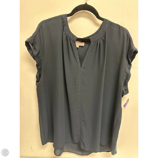Top Short Sleeve By Philosophy In Navy, Size: 2x