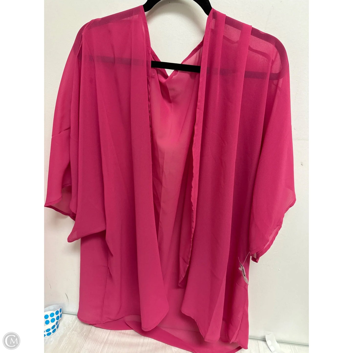 Kimono By Clothes Mentor In Pink, Size: 4x