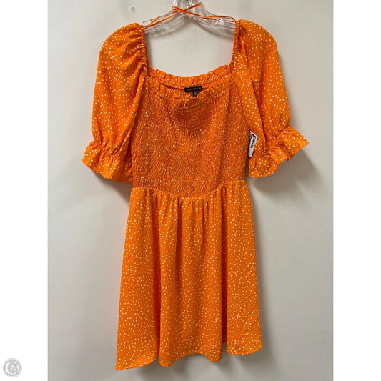 Dress Casual Midi By Skies Are Blue In Orange, Size: M