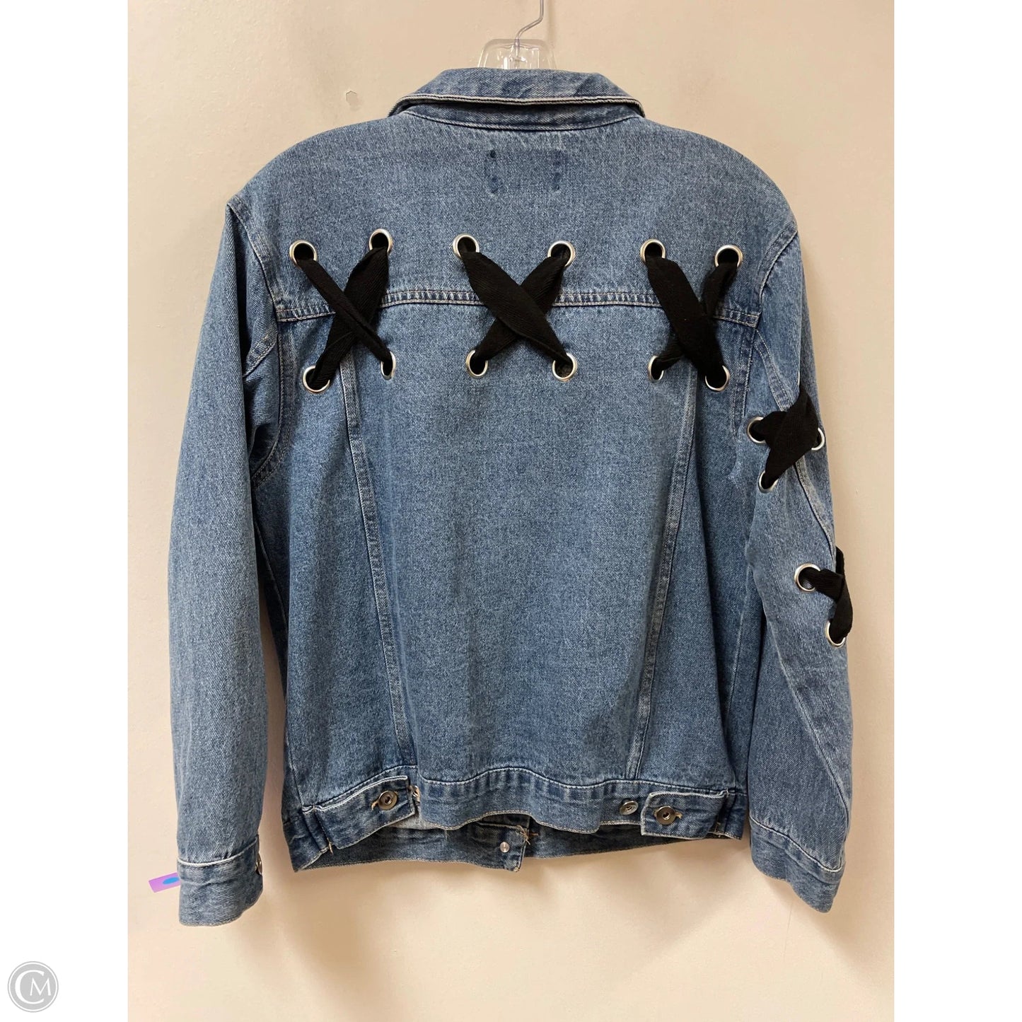 Jacket Denim By Love Tree In Blue Denim, Size: S
