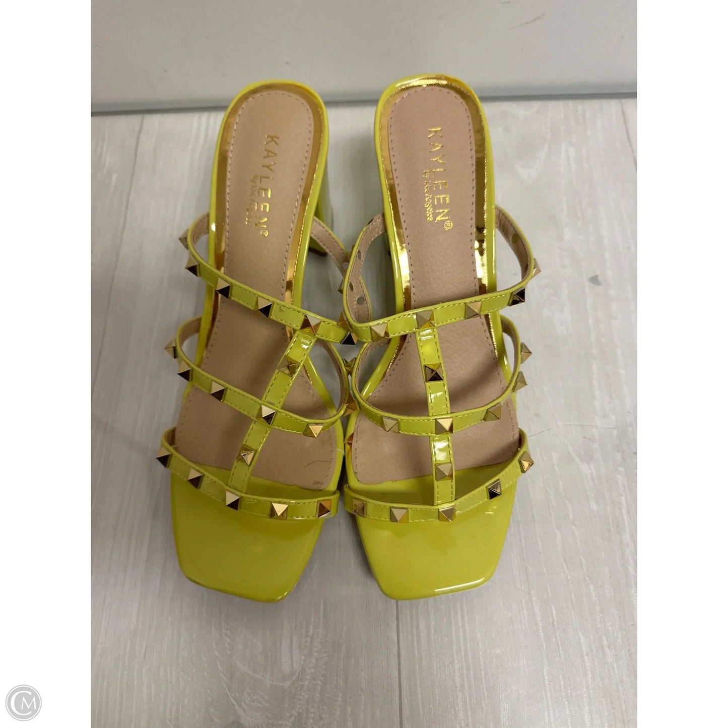 Shoes Heels Block By Clothes Mentor In Yellow, Size: 10