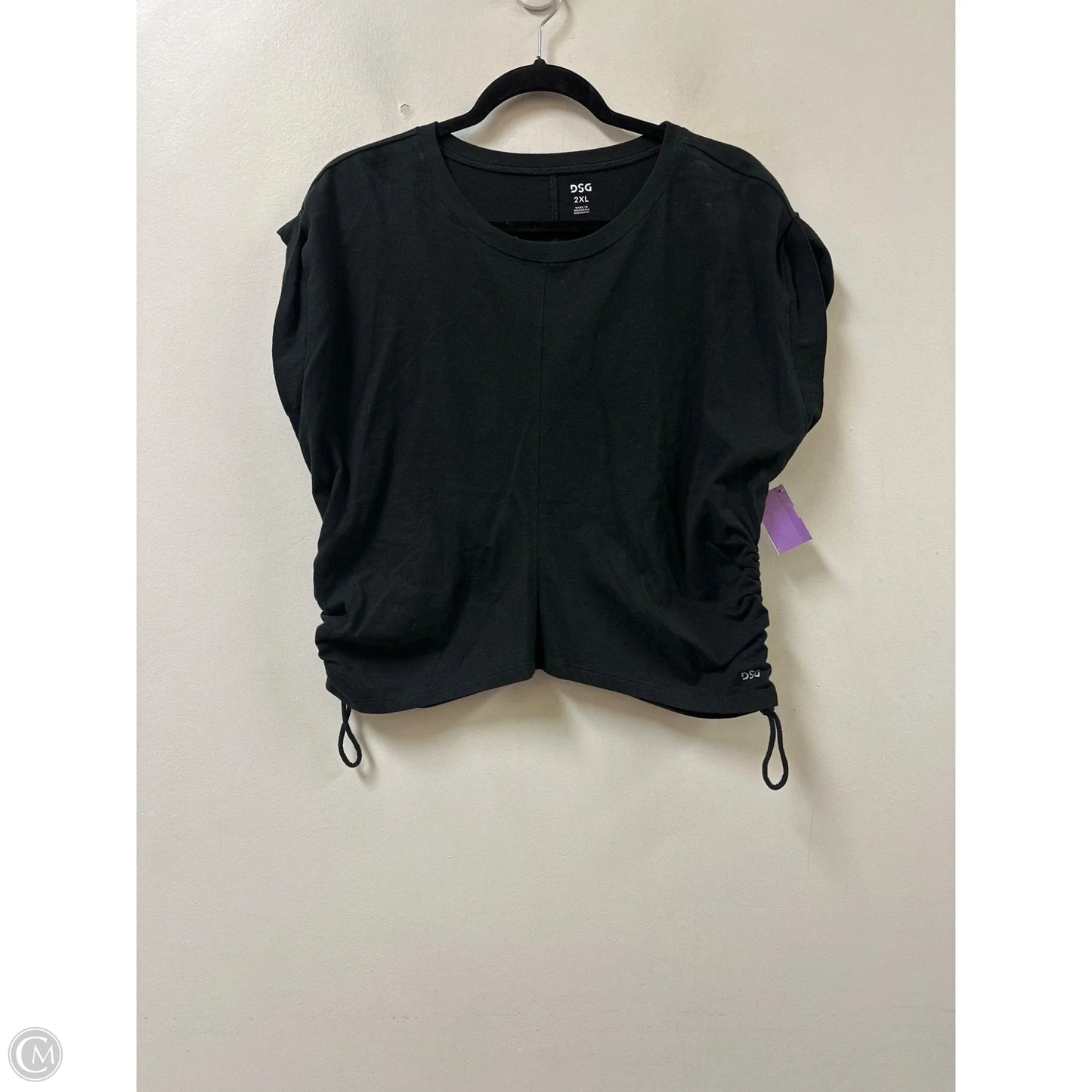 Athletic Top Short Sleeve By Dsg Outerwear In Black, Size: 2x