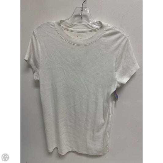 Top Short Sleeve Basic By A New Day In White, Size: L