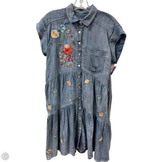 Dress Casual Midi By Clothes Mentor In Blue Denim, Size: Xs