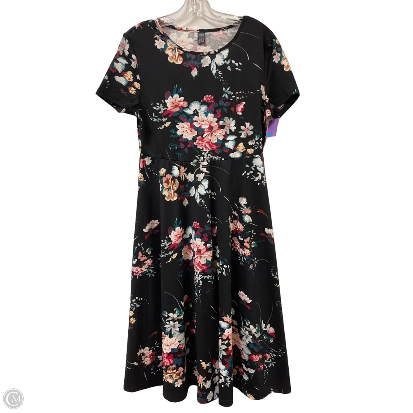Dress Casual Midi By Shein In Floral Print, Size: Xl