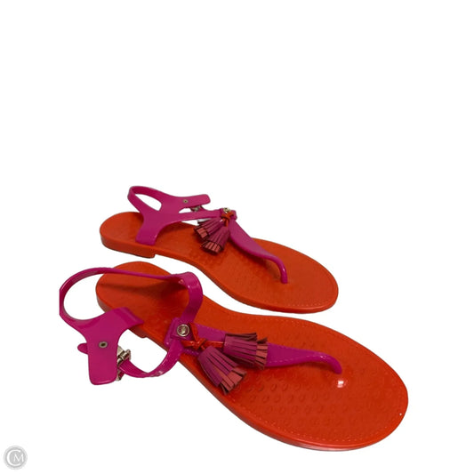 Sandals Flats By Juicy Couture In Orange & Pink, Size: 9