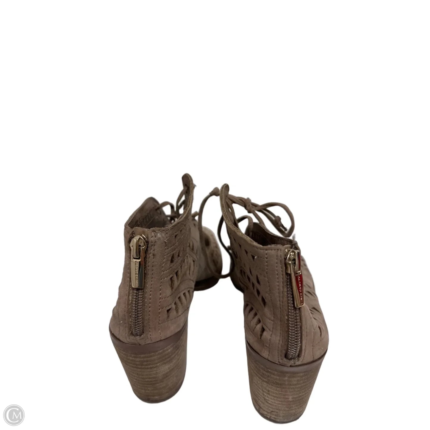Sandals Heels Block By Vince Camuto In Tan, Size: 9.5