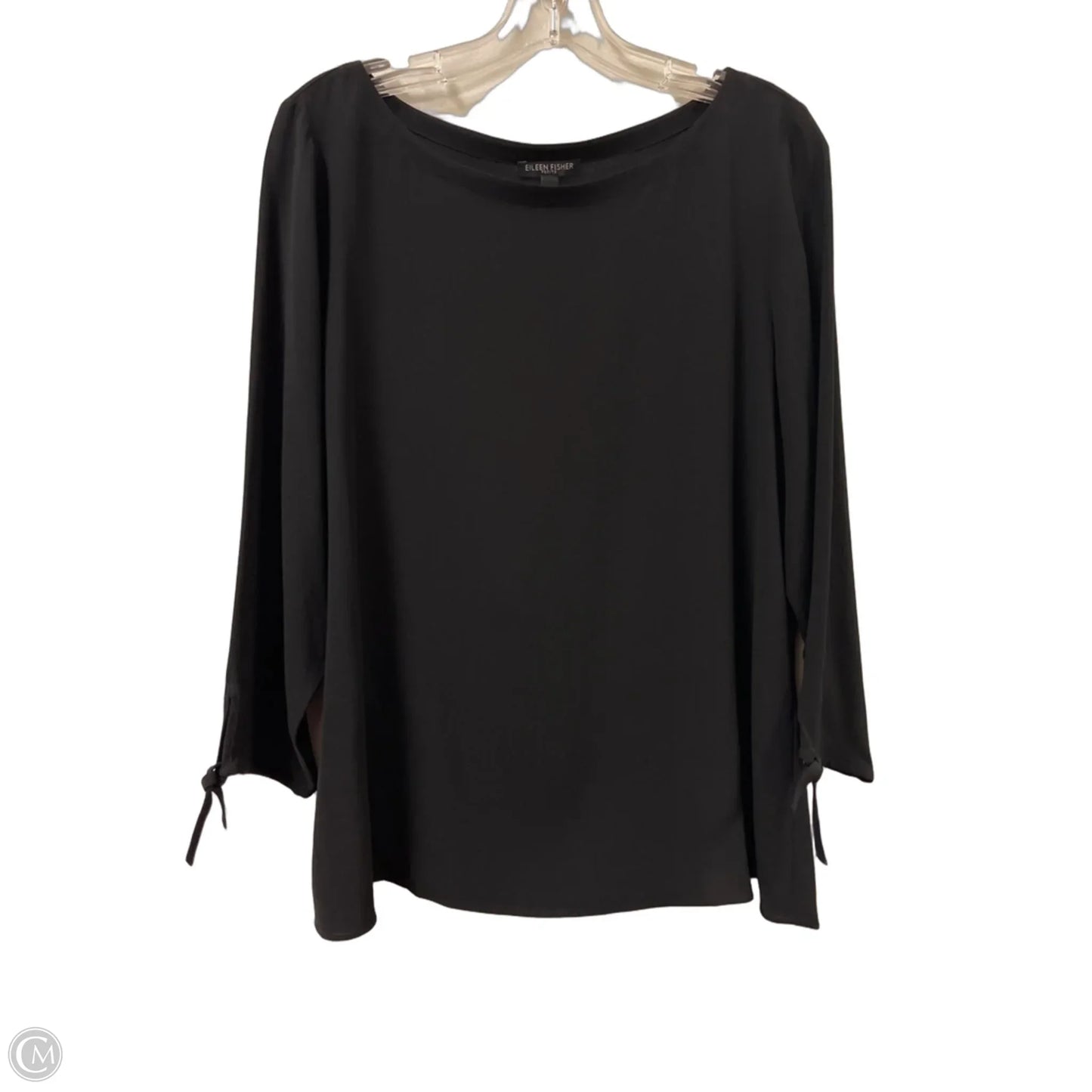 Top Long Sleeve By Eileen Fisher In Black, Size: Lp