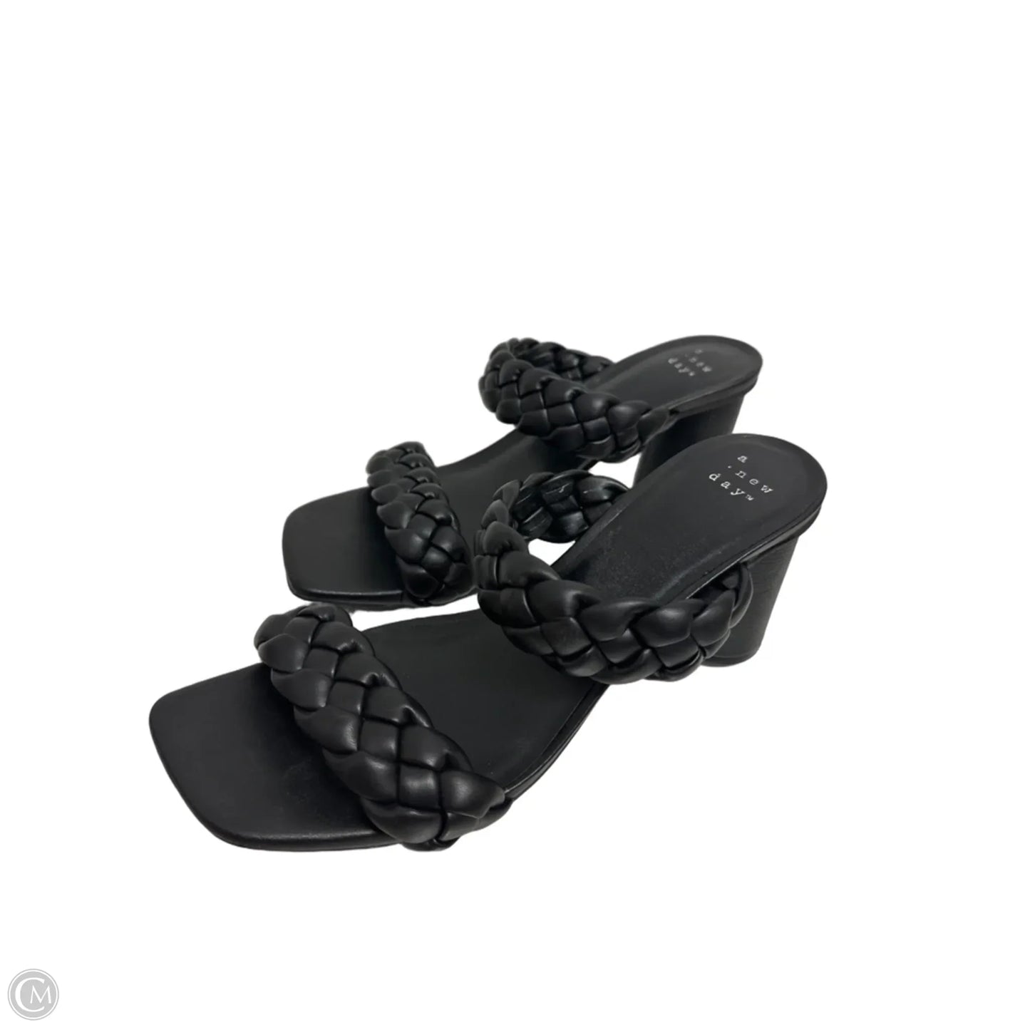 Sandals Heels Block By A New Day In Black, Size: 8.5