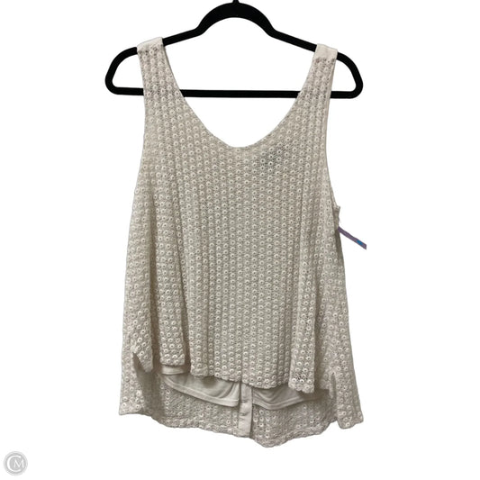 Top Sleeveless By Context In White, Size: M