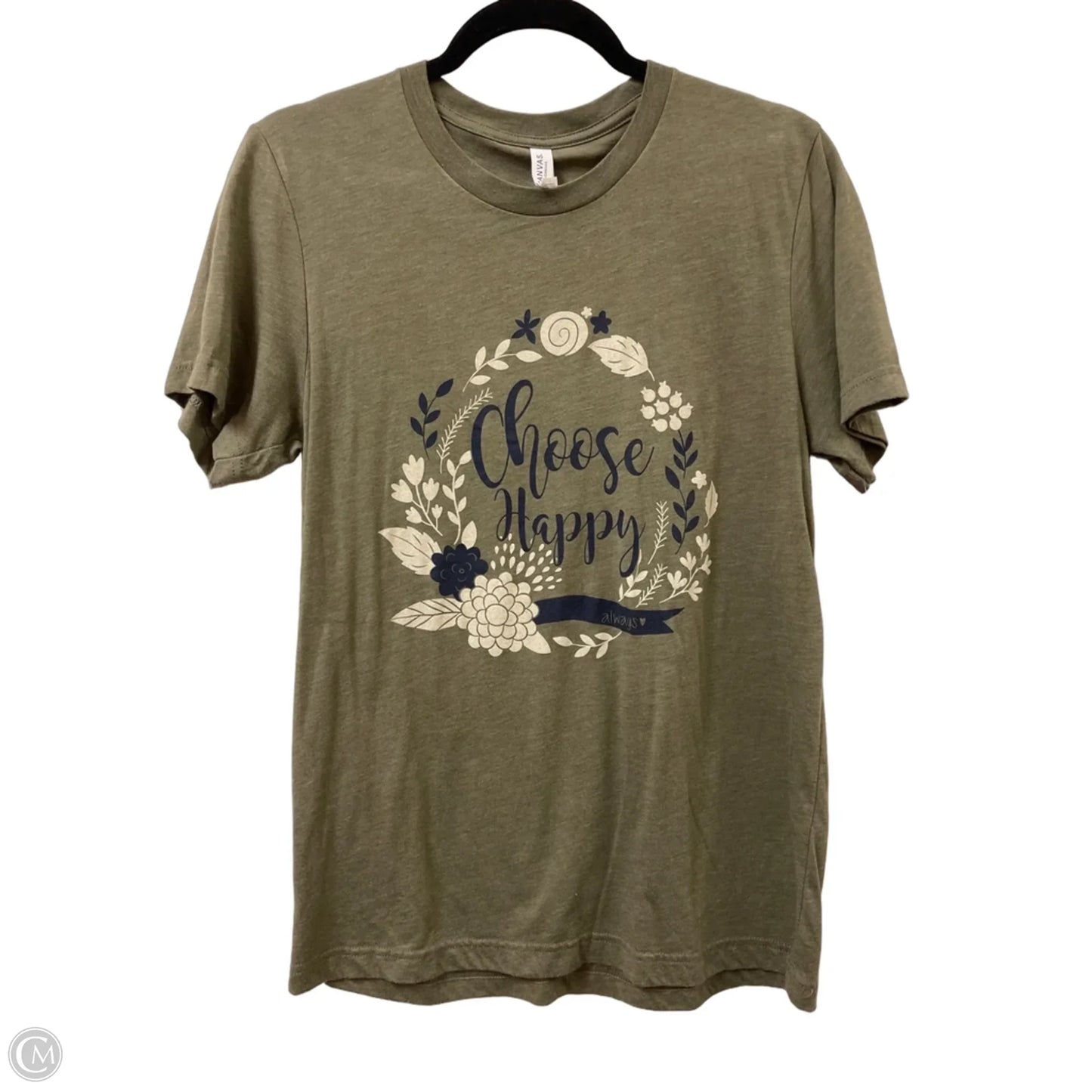 Top Short Sleeve By Canvas In Green, Size: M