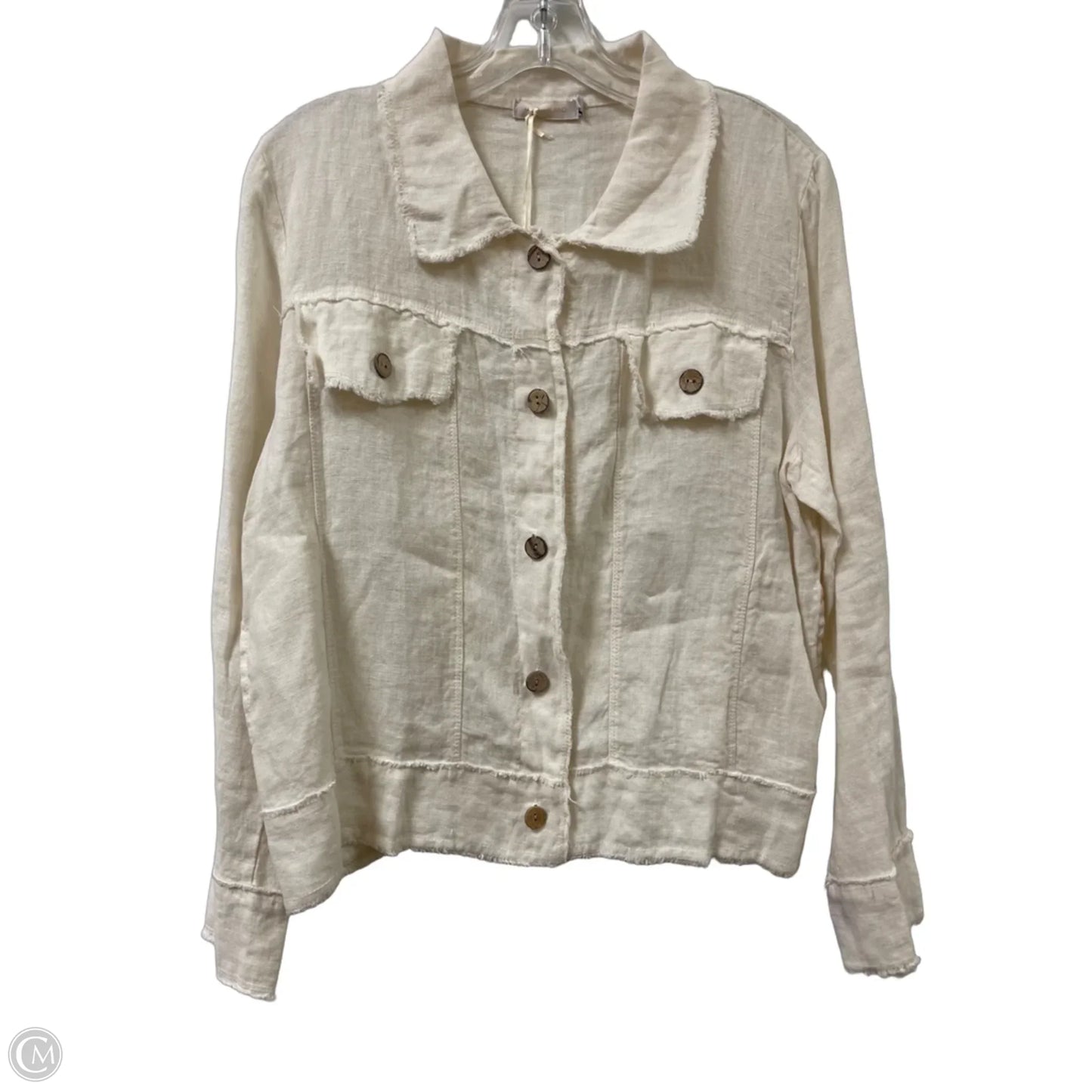 Blazer By Clothes Mentor In Cream, Size: S