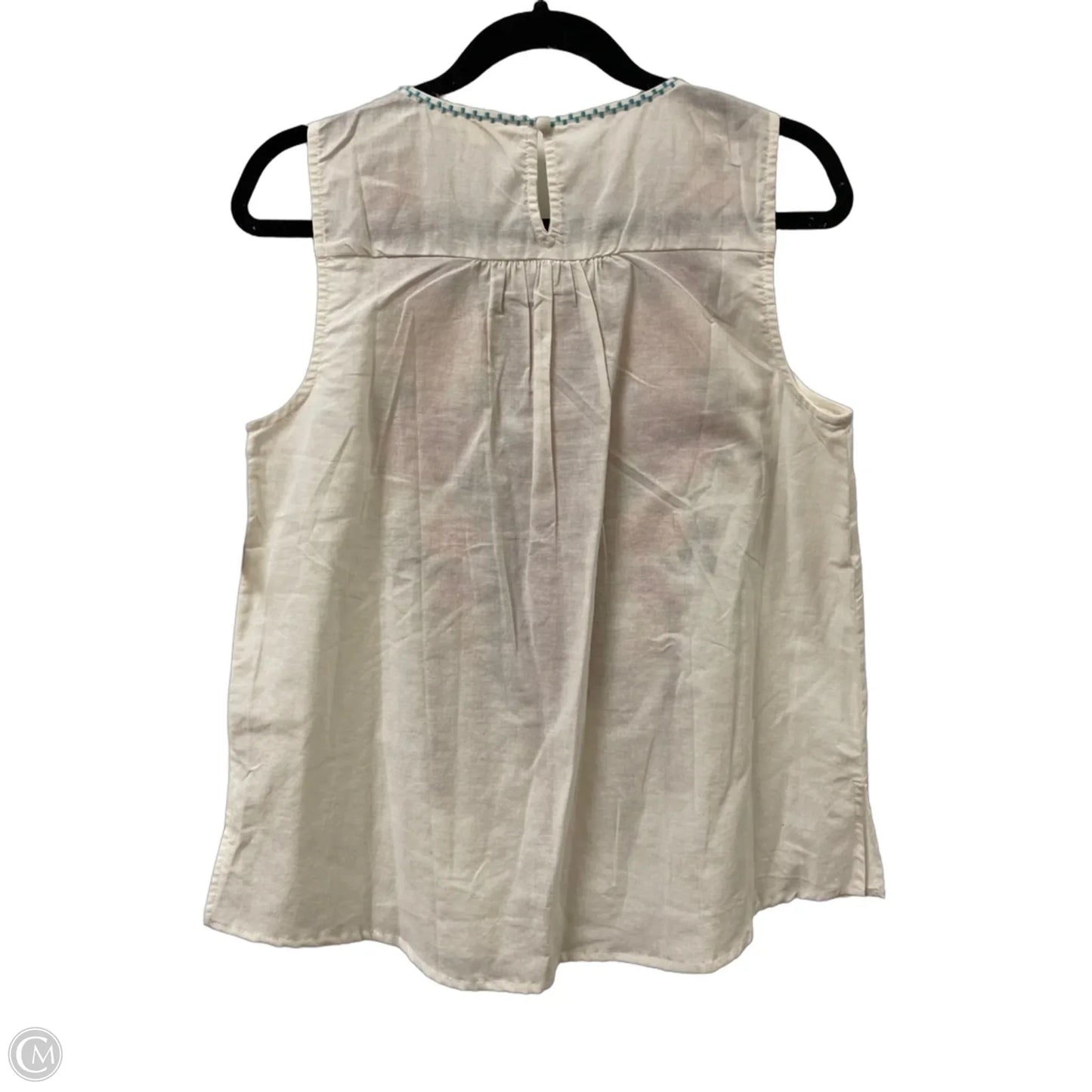 Top Sleeveless By Andree By Unit In Cream, Size: M