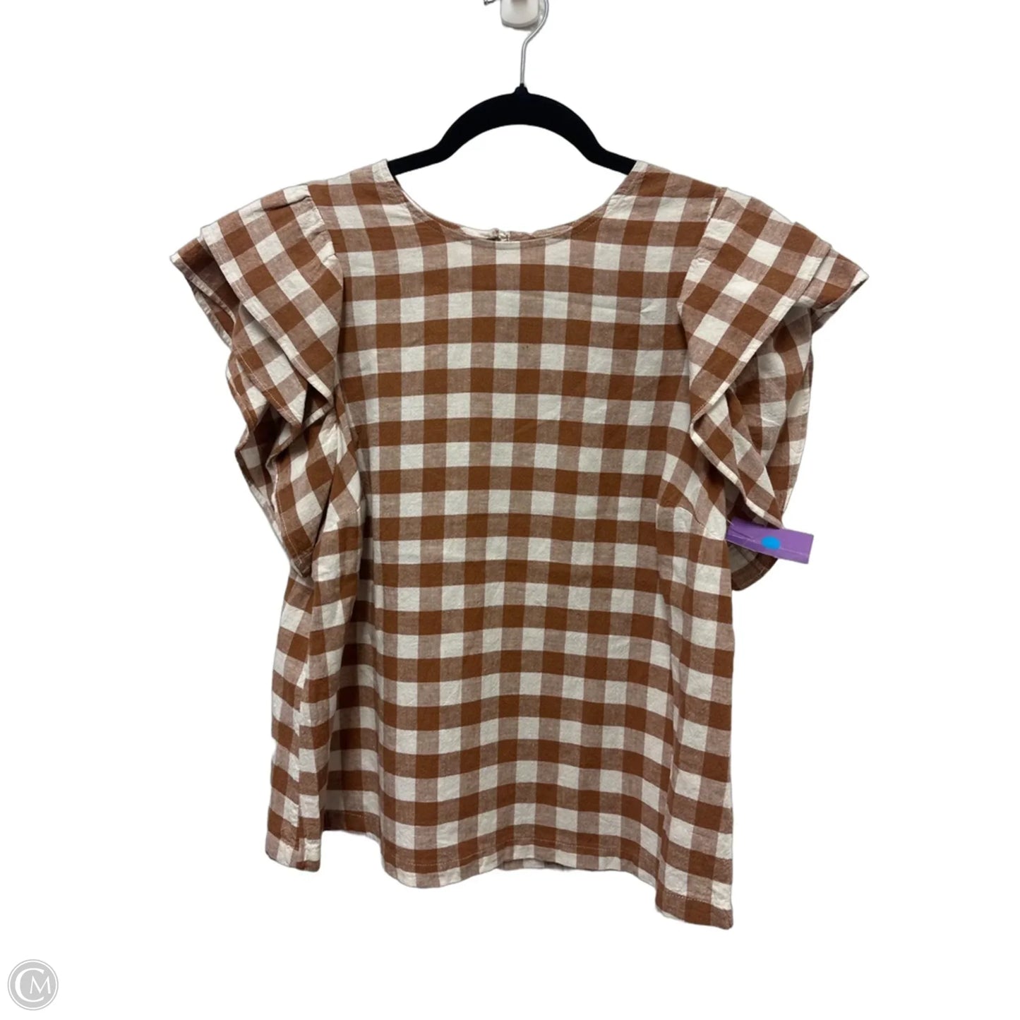 Top Short Sleeve By A New Day In Chevron Pattern, Size: S