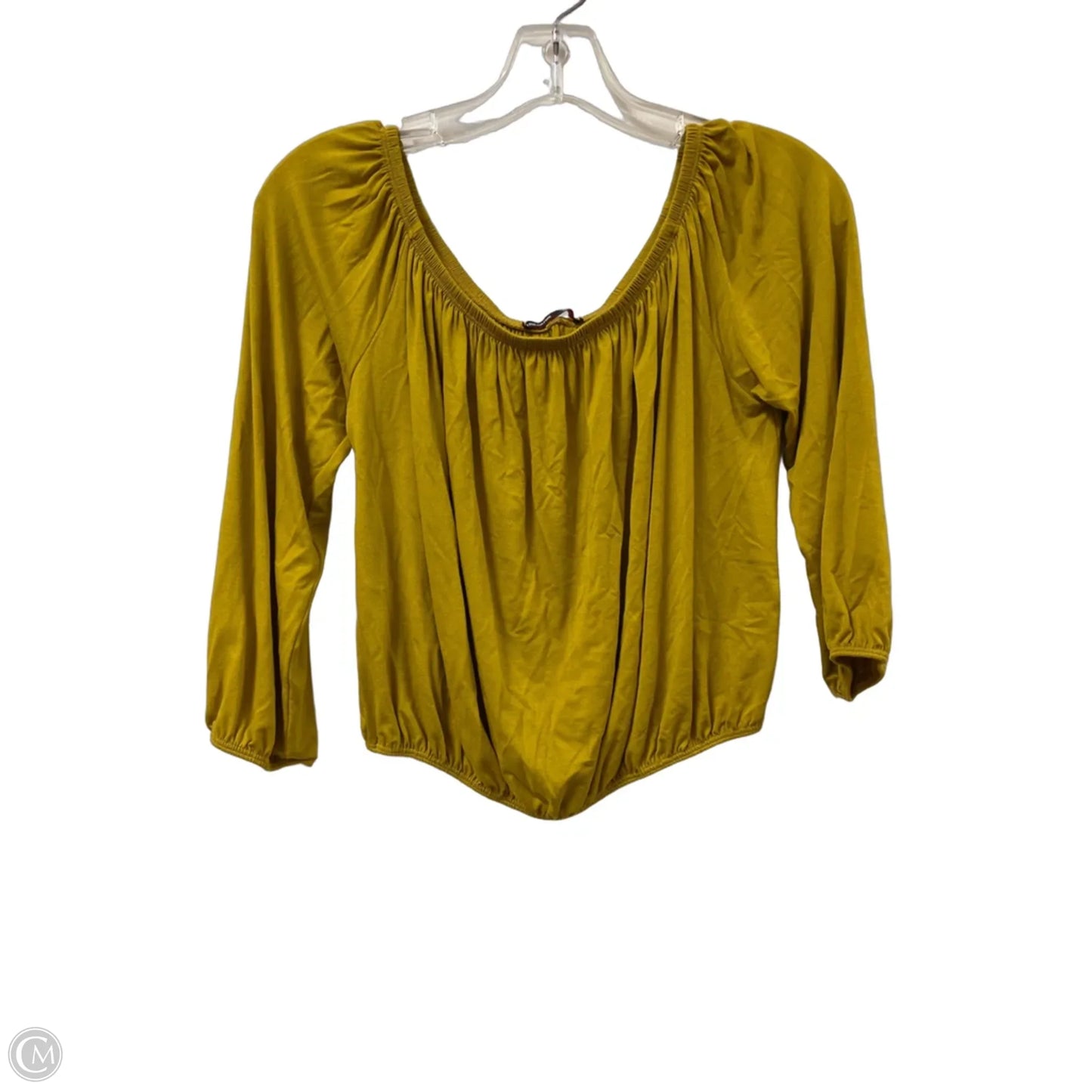 Top Long Sleeve By Love Culture In Yellow, Size: M