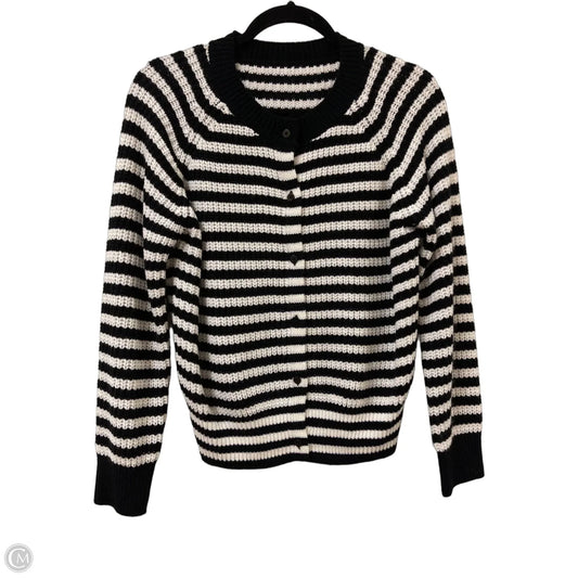 Sweater Cardigan By Clothes Mentor In Striped Pattern, Size: S