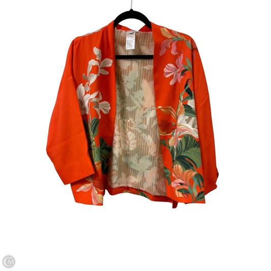 Sweater Cardigan By Chicos In Orange, Size: S