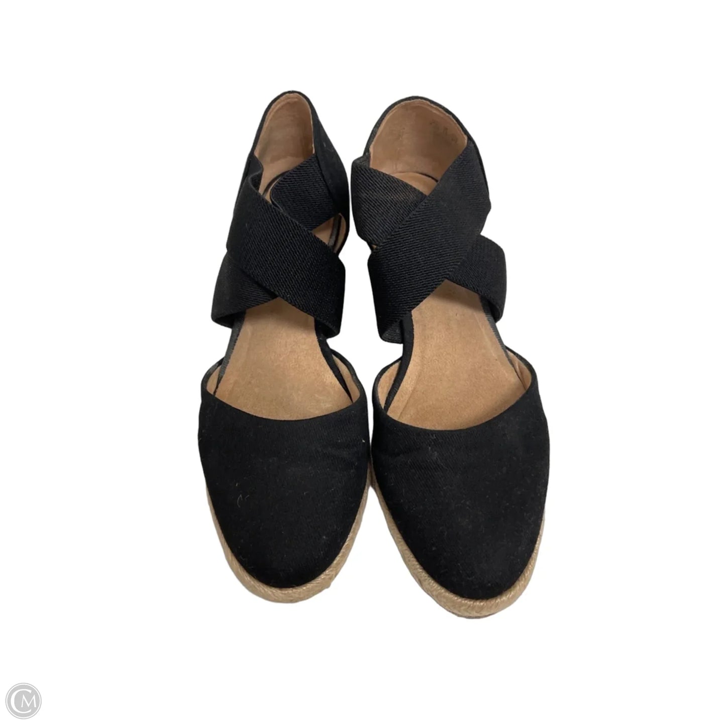 Sandals Heels Wedge By Life Stride In Black, Size: 7.5