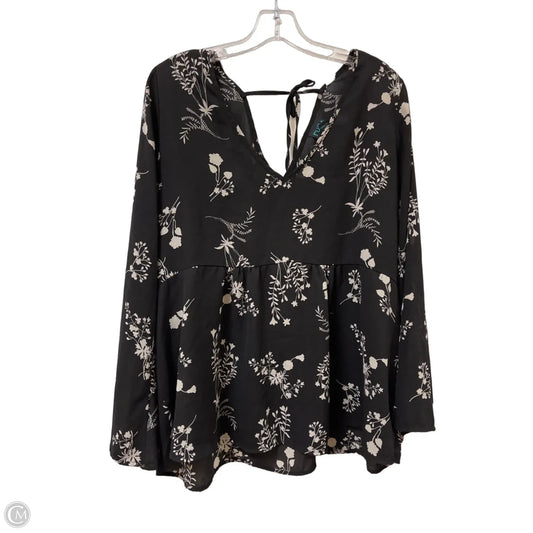 Top Long Sleeve By Rue 21 In Black, Size: 1x